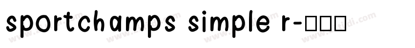 sportchamps simple r字体转换